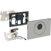 Кнопка смыва Geberit Sigma 10 115.890.SN.5 для инсталляции, бесконтактная, питание от сети, нержавеющая сталь