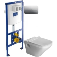 Комплект подвесной унитаз Duravit Durastyle 2536090000 + 0063790000 + система инсталляции Villeroy & Boch 92246100 + 92249061