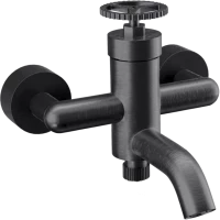 Смеситель для ванны Remer Chrono CH05CFP черный хром матовый