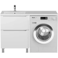 Тумба под раковину Uperwood Tanos 291120333 58 см, напольная, над стиральной машиной, белый матовый