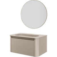 Комплект мебели Armadi Art Voi Daphne 782-080-D + 786-080-D + 545-80-G 82 см, подвесной, бежевый матовый