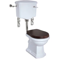 Унитаз напольный Migliore Bella 30324 с низким бачком, белый, фурнитура хром/белый