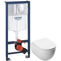 Комплект подвесной унитаз MEER MR-2108 + система инсталляции Grohe 38721001
