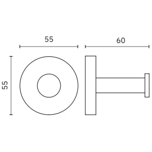 Изображение товара крючок nofer niza 16851.s для ванны, нержавеющая сталь