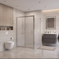 Душевой уголок BelBagno Uno UNO-195-AH-1-130/90-P-Cr 130x90 см, профиль хром, стекло текстурное