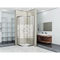 Душевой уголок 80x80 см Good Door Infinity R-80-W-CH прозрачный с рисунком
