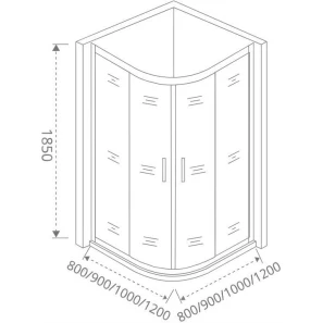 Изображение товара душевой уголок 80x80 см good door infinity r-80-w-ch прозрачный с рисунком