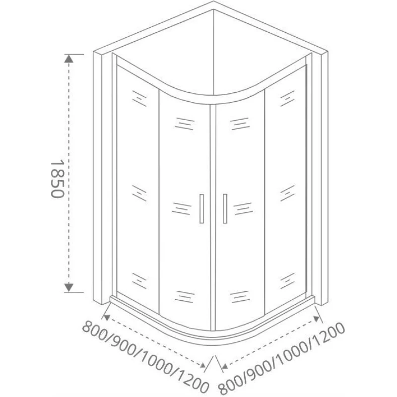 Душевой уголок 80x80 см Good Door Infinity R-80-W-CH прозрачный с рисунком