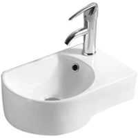 Раковина CeramaLux 9273L 41x27 см L, рукомойник, белый