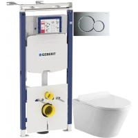 Комплект подвесной унитаз MEER MR-2102 + система инсталляции Geberit 111.362.00.5 + 115.770.21.5