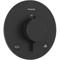 Термостат для ванны Hansgrohe Ecostat Comfort S 33718670 встраиваемый, черный матовый