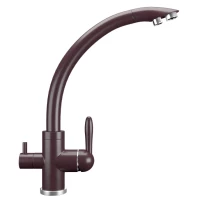 Смеситель для кухни с подключением к фильтру Ulgran шоколад U-017-345