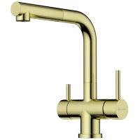 Смеситель для кухни с подключением к фильтру Omoikiri Takamatsu-S-LG светлое золото 4994476