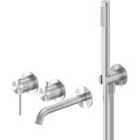 Смеситель для ванны Abber Wasser Kreis 316 AF8130BST встраиваемый, с душевым гарнитуром, нержавеющая сталь