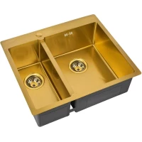 Кухонная мойка Zorg SZR-59-2-51-R BRONZE 59x51 см, бронза