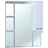 Изображение товара зеркальный шкаф 72,5x100,1 см белый глянец r bellezza дрея 4611312001010