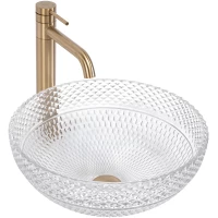 Раковина-чаша Rea Sue REA-U4702 40x40 см, накладная, прозрачный