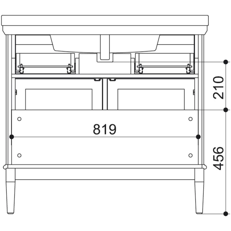 Тумба белый матовый 89,2 см Caprigo Jardin 10413-B031G