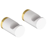 Комплект крючков IDDIS Petite PET2SY1I41 для ванны, белый матовый/золотой