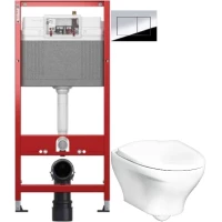 Комплект подвесной унитаз Gustavsberg Estetic C+ GB1183300R1030 + система инсталляции Tece 9400412