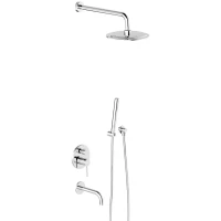 Душевой комплект Damixa Scandinavian Pure 936510000 со смесителем, 250 мм, хром