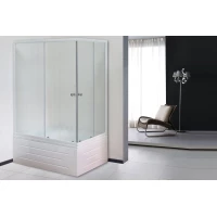 Душевой уголок с поддоном Royal Bath RB8120BP-C-L 120x80 см L, профиль белый, стекло матовое