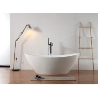 Акриловая ванна Abber AB9248 180x87 см, отдельностоящая, белый