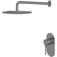 Душевой комплект Feramolli Eva Bella GS1916-12 300 мм, со смесителем, графит матовый