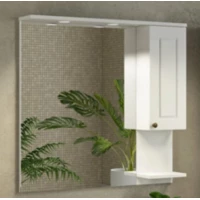 Зеркальный шкаф 85x82 см слоновая кость Comforty Севилья 00003132625