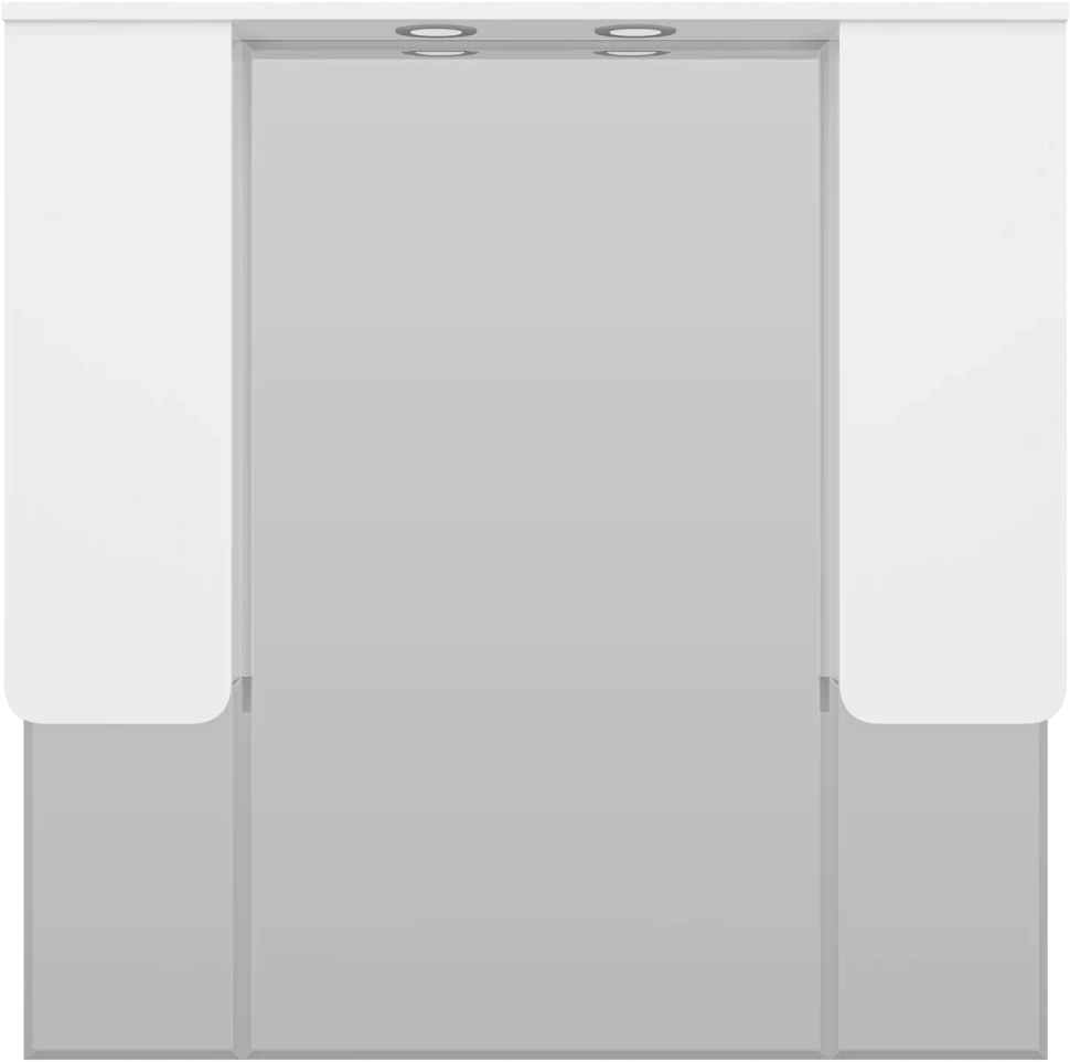 Зеркальный шкаф Misty Чегет П-Чег-02105-01Л 100,6x100,1 см, с подсветкой, выключателем, белый глянец