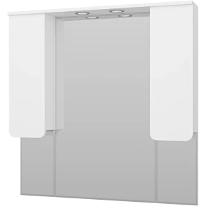 Изображение товара зеркальный шкаф misty чегет п-чег-02105-01л 100,6x100,1 см, с подсветкой, выключателем, белый глянец