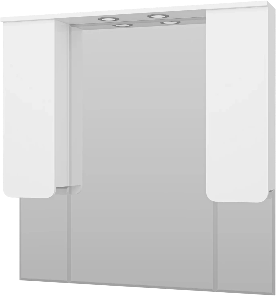 Зеркальный шкаф Misty Чегет П-Чег-02105-01Л 100,6x100,1 см, с подсветкой, выключателем, белый глянец - фото 2
