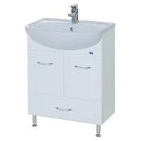 Тумба с раковиной белый глянец 55,6 см Bellezza Уют 4635008070012 + 4620008192765