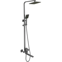 Душевая система Fmark FS8145-25Q 200 мм, со смесителем, графит