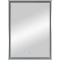 Зеркальный шкаф Art&Max Techno AM-Tec-550-800-1D-R-DS-F 55x80 см R, с LED-подсветкой, сенсорным выключателем, диммером, белый матовый