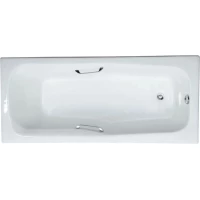Ванна чугунная Kaiser KB-1502 180x80 см, с ручками, антискользящим покрытием, белый