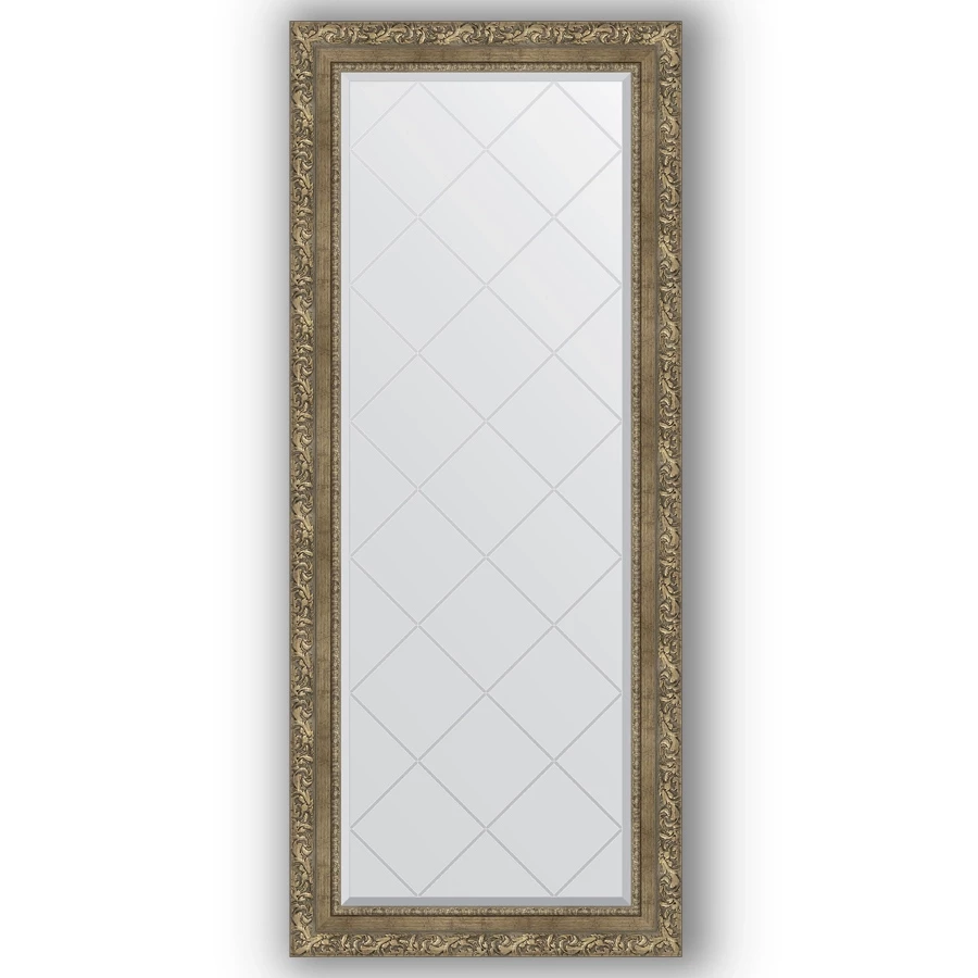 Зеркало 65x155 см виньетка античная латунь Evoform Exclusive-G BY 4145