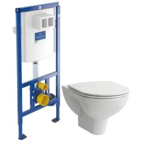 Комплект подвесной унитаз Laufen Pro 8.2095.0.000.000.1 + 8.9896.6.000.000.1 + система инсталляции Villeroy & Boch 92246100