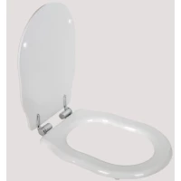 Сиденье для подвесного унитаза белый/хром Tiffany World Bristol TWBR64bi/cr