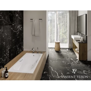 Изображение товара чугунная ванна 150x75 см с отверстиями для ручек vinsent veron aura vau1507542h