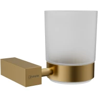 Стакан для зубных щеток Lemark Valday LMA-8135S-BRG настенный, золотой матовый