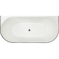 Акриловая ванна Royal Bath Nero RB611903BL-CH 170x80 см, черный/белый