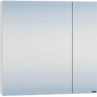 Зеркальный шкаф 66,7x73 см белый глянец Санта Стандарт 113008