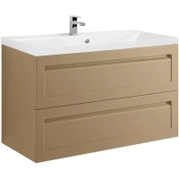 Тумба под раковину Art&Max Platino AM-Platino-1000-2C-SO-CM 99,3 см, подвесная, капучино матовый