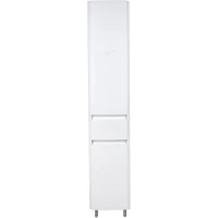 Пенал Style Line Атлантика СС-00002257 напольный L, с бельевой корзиной, белый матовый