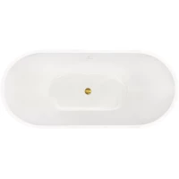 Акриловая ванна Royal Bath Wave RB610100GD 150x73 см, отдельностоящая, белый