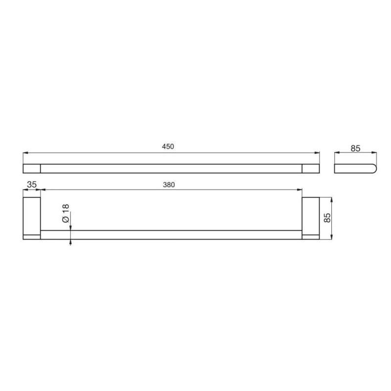 Полотенцедержатель 45 см Ideal Standard Connect N1386AA Полотенцедержатель 45 см Ideal Standard Connect N1386AA