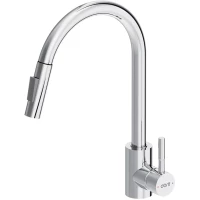 Смеситель для кухни Dorff Logic D3007500 с выдвижным изливом, хром