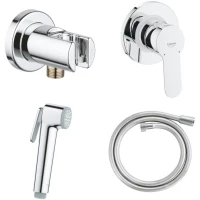 Гигиенический душ Grohe BauEdge 129188 со смесителем, хром