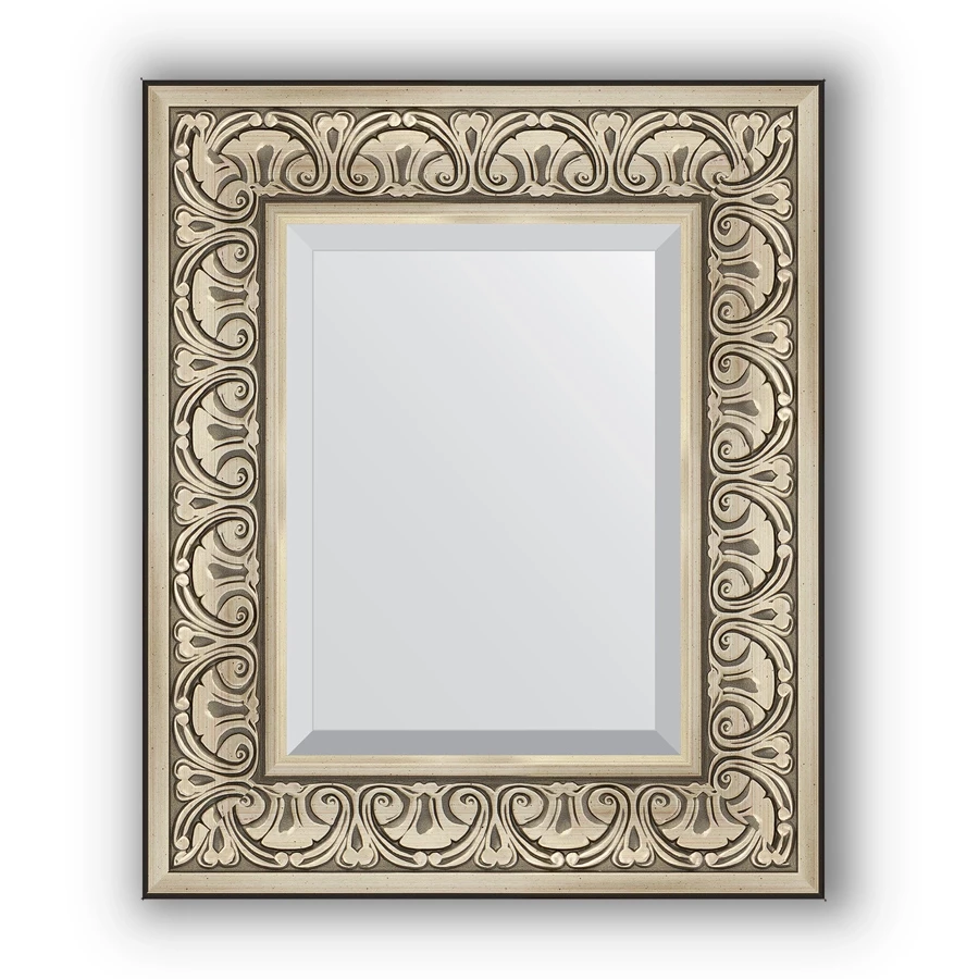 Зеркало 50x60 см барокко серебро Evoform Exclusive BY 3372 зеркало 60x140 см барокко серебро evoform exclusive by 3528